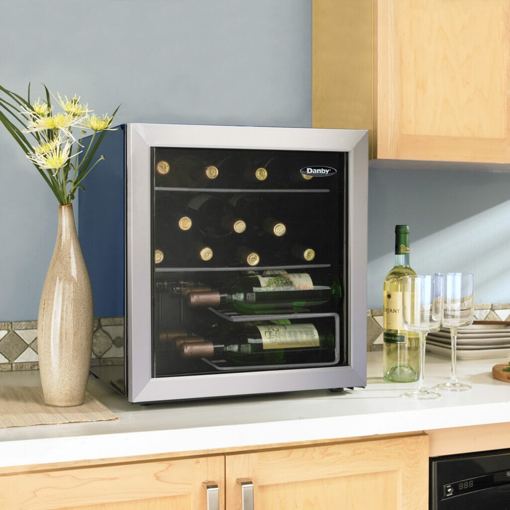 Danby 17 Bottle Stainless Steel Free-Standing Wine Cooler Wine Coolers DWC172BLPDB Wine Coolers Empire