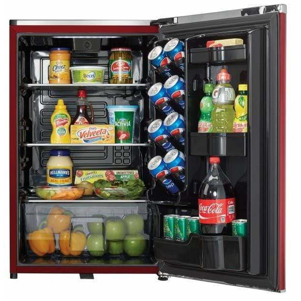 Danby 4.4 Cu.Ft. Metallic Red Contemporary Compact Fridge Refrigerators DAR044A6LDB Wine Coolers Empire