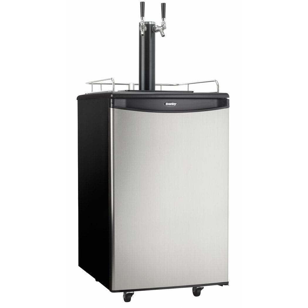 Danby 5.4 Cu. ft. Stainless Steel Dual-Tap Kegerator Kegerators DKC054A1BSL2DB Wine Coolers Empire