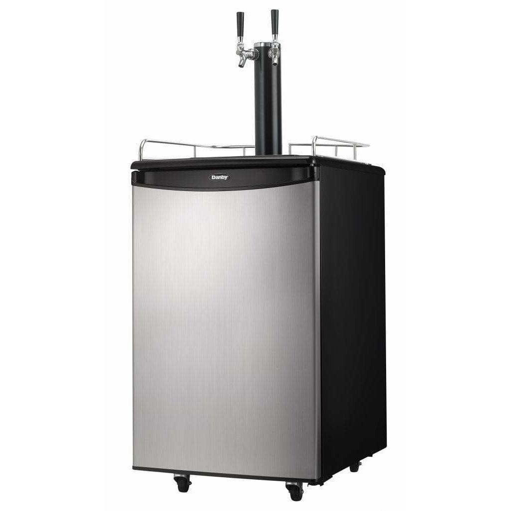 Danby 5.4 Cu. ft. Stainless Steel Dual-Tap Kegerator Kegerators DKC054A1BSL2DB Wine Coolers Empire