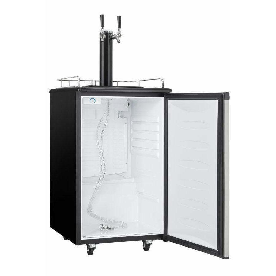 Danby 5.4 Cu. ft. Stainless Steel Dual-Tap Kegerator Kegerators DKC054A1BSL2DB Wine Coolers Empire