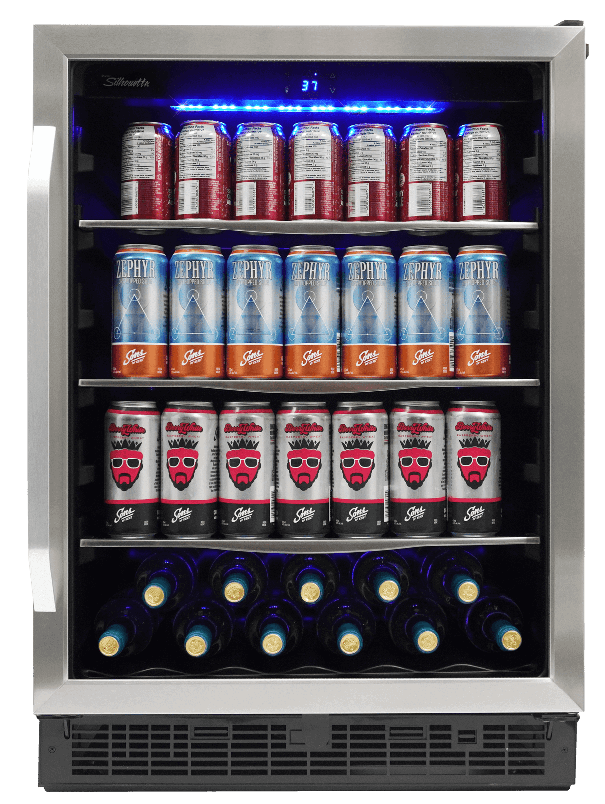 Danby Silhouette Riccotta 24" Single Zone Wine & Beverage Fridge SBC057D1BSS Wine/Beverage Coolers Combo SBC057D1BSS Wine Coolers Empire