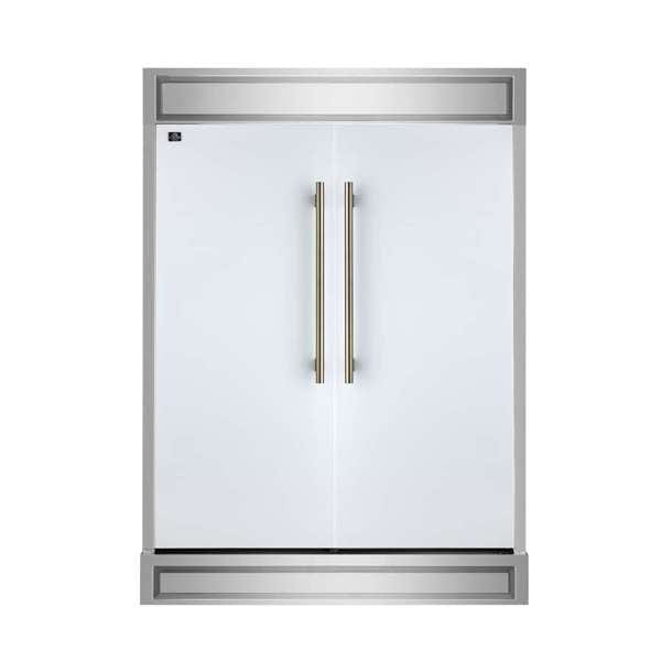 Forno 60-Inch Maderno 2-Convertible Refrigerator with Modern Grill FFFFD1722-60MG-WHT Refrigerators FFFFD1722-60MG-WHT Wine Coolers Empire