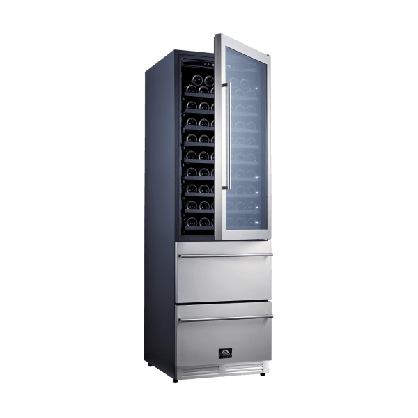 Forno Capraia 24" Dual Zone Wine-Beverage Cooler FWCDR6628-24S Wine/Beverage Coolers Combo FWCDR6628-24S Wine Coolers Empire