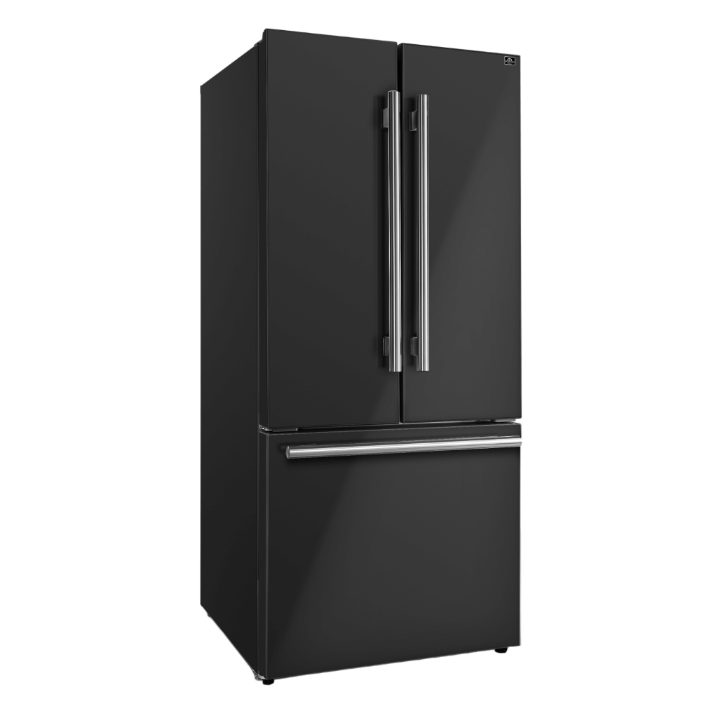 Forno Espresso 30" Black 17.5 Cu. Ft. With Ice Maker Refrigerator FFFFD1974-31BLK Refrigerators FFFFD1974-31BLK Wine Coolers Empire