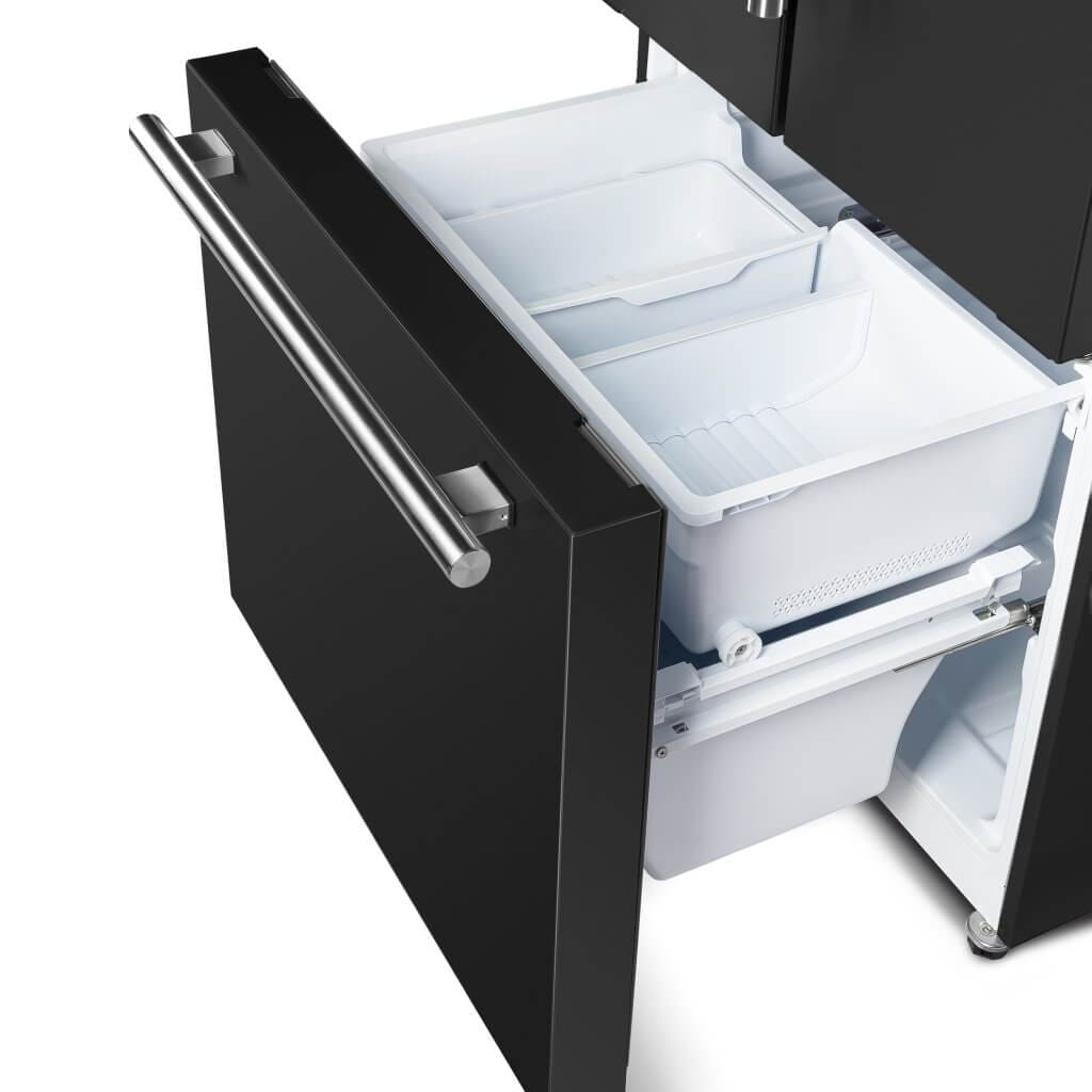 Forno Espresso 30" Black 17.5 Cu. Ft. With Ice Maker Refrigerator FFFFD1974-31BLK Refrigerators FFFFD1974-31BLK Wine Coolers Empire