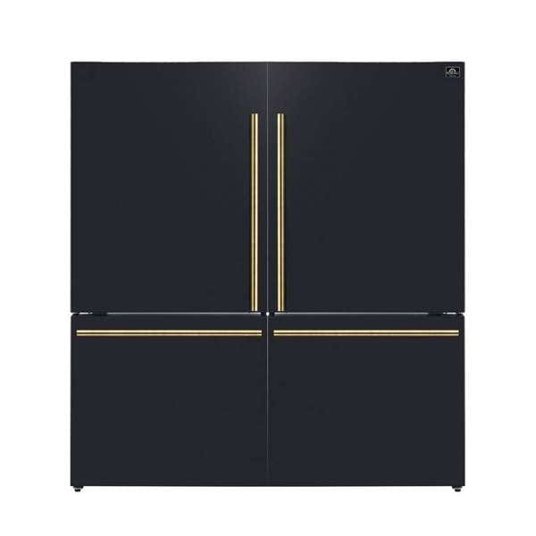 Forno Espresso Milano 62" Side by Side Refrigerator FFFFD1787-60BLK Refrigerators FFFFD1787-60BLK Wine Coolers Empire