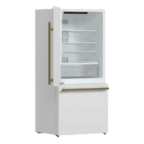 Forno Espresso Milano 62" White Freestanding Bottom Freezer Refrigerator Refrigerators FFFFD1787-60WHT Wine Coolers Empire