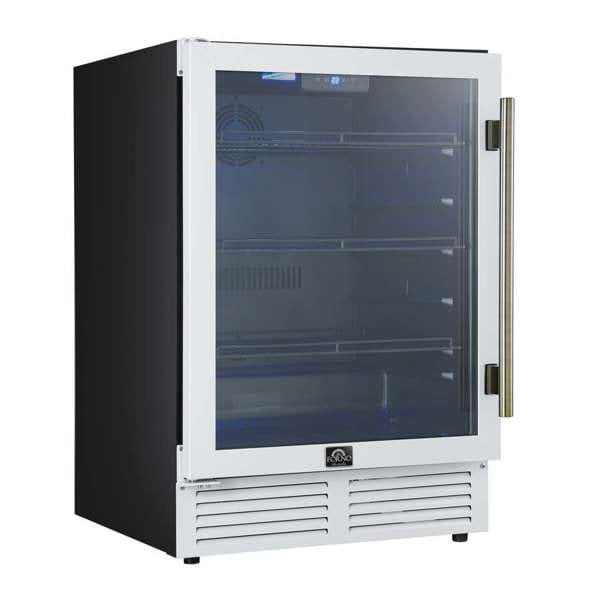 Forno Frescolino 24 Inch White Beverage Cooler FWCDR6665-24WHT Wine/Beverage Coolers Combo FWCDR6665-24WHT Wine Coolers Empire