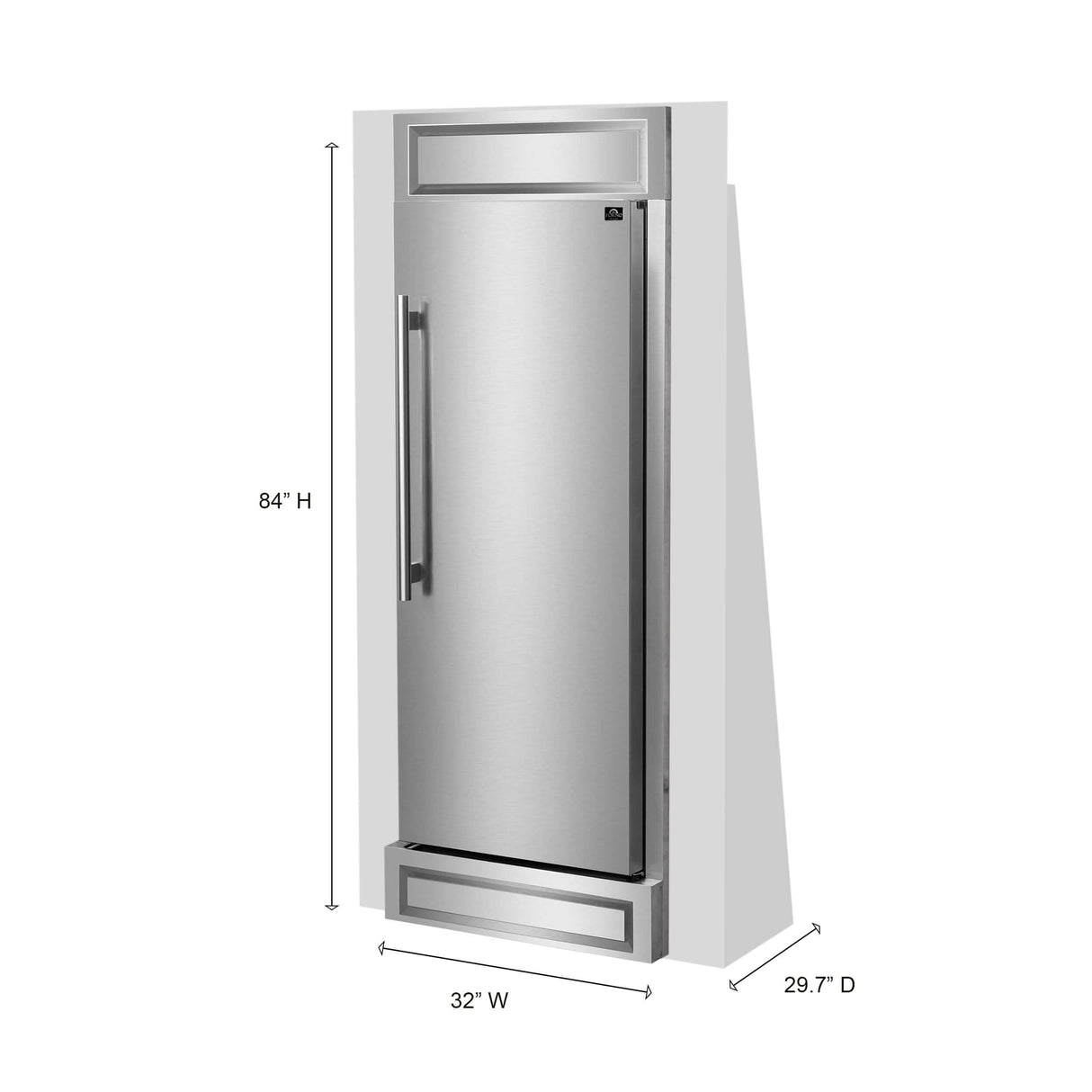 Forno Maderno 32" Right Hinge Built-In Refrigerator Freezer FFFFD1722-32RS Refrigerators FFFFD1722-32RS Wine Coolers Empire