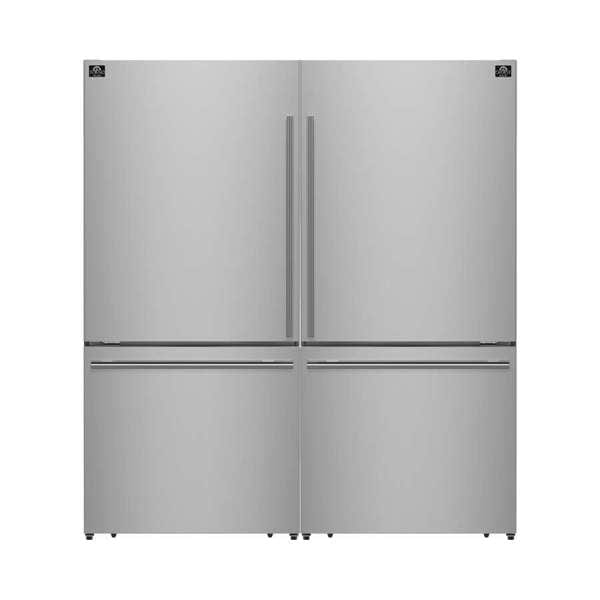 Forno Milano 62" Freestanding Dual Bottom Refrigerator FFFFD1787-60S Refrigerators FFFFD1787-60S Wine Coolers Empire