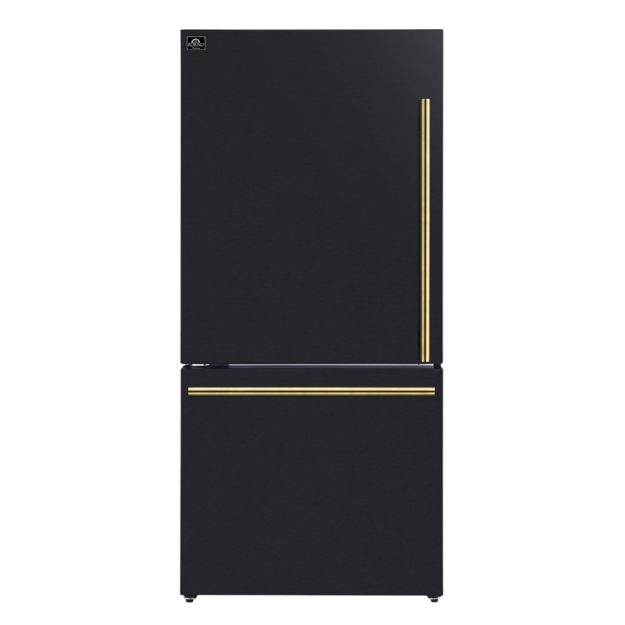 Forno Milano Espresso 31" Black 17.2 Cu.Ft W/ Ice Maker Bottom Freezer Refrigerator FFFFD1786-31BLK Refrigerators FFFFD1786-31BLK Wine Coolers Empire