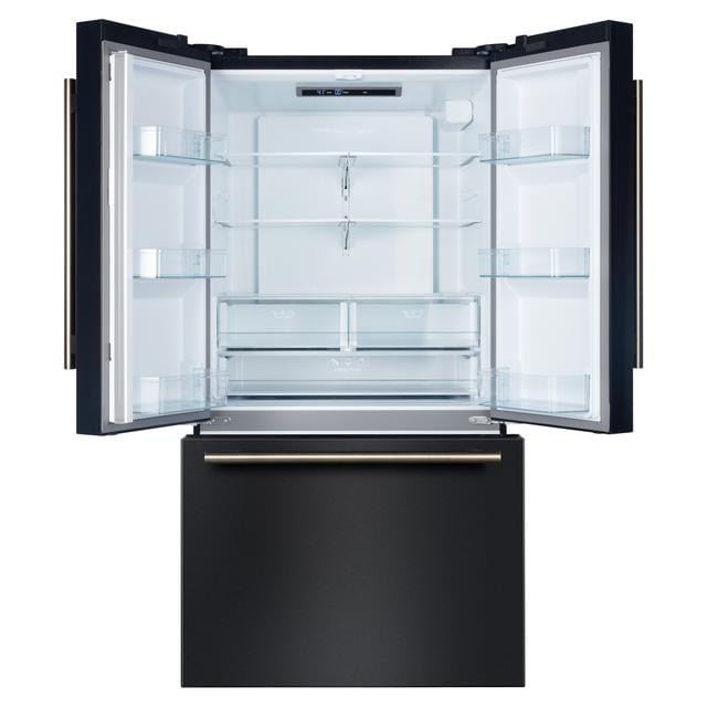 Forno Rivello 36 Inch French Door Black Refrigerator FFFFD1783-36BLK Refrigerators FFFFD1783-36BLK Wine Coolers Empire