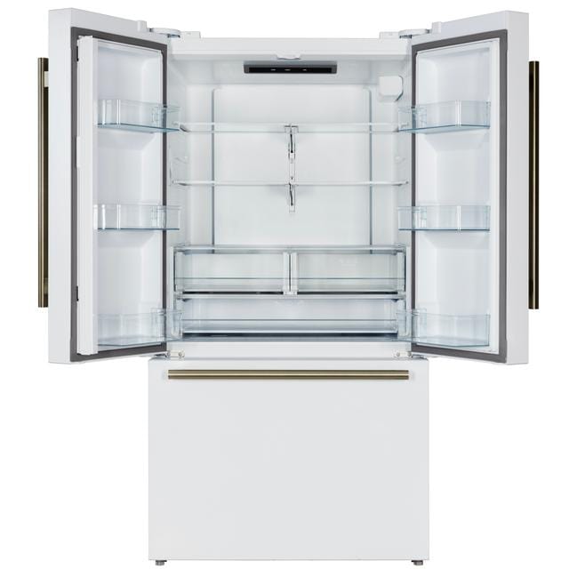 Forno Rivello 36 Inch French Door White Refrigerator FFFFD1783-36WHT Refrigerators FFFFD1783-36WHT Wine Coolers Empire
