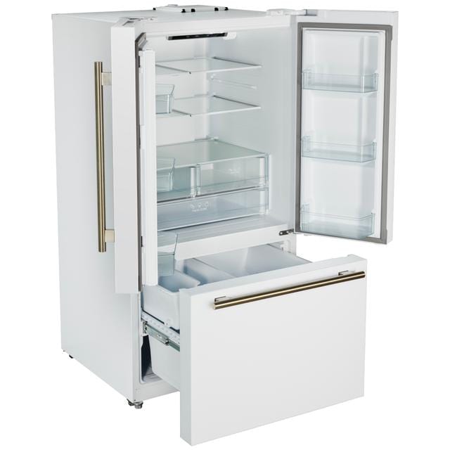 Forno Rivello 36 Inch French Door White Refrigerator FFFFD1783-36WHT Refrigerators FFFFD1783-36WHT Wine Coolers Empire