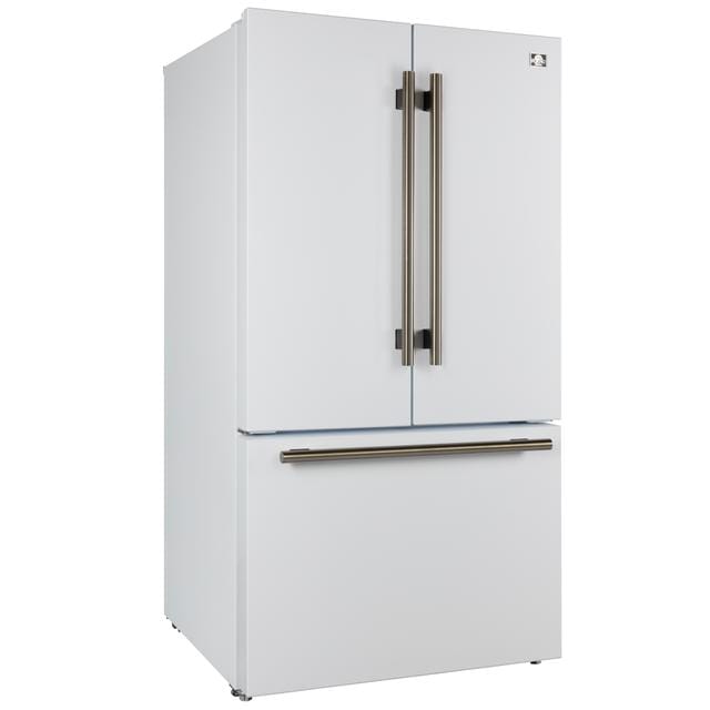 Forno Rivello 36 Inch French Door White Refrigerator FFFFD1783-36WHT Refrigerators FFFFD1783-36WHT Wine Coolers Empire