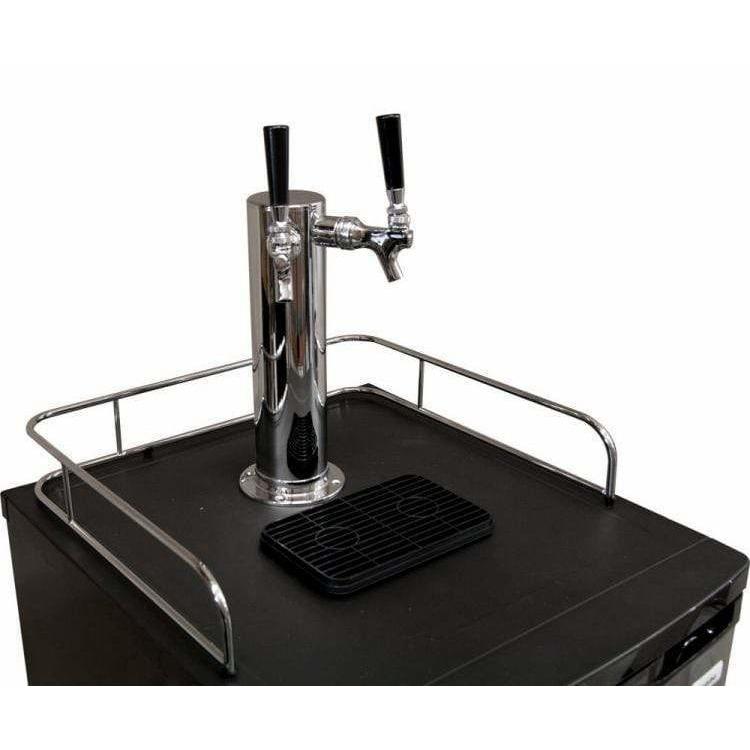 Kegco 20" Wide Dual Tap Black Home Brew Kegerator HBK199B-2 Kegerators HBK199B-2NK Wine Coolers Empire