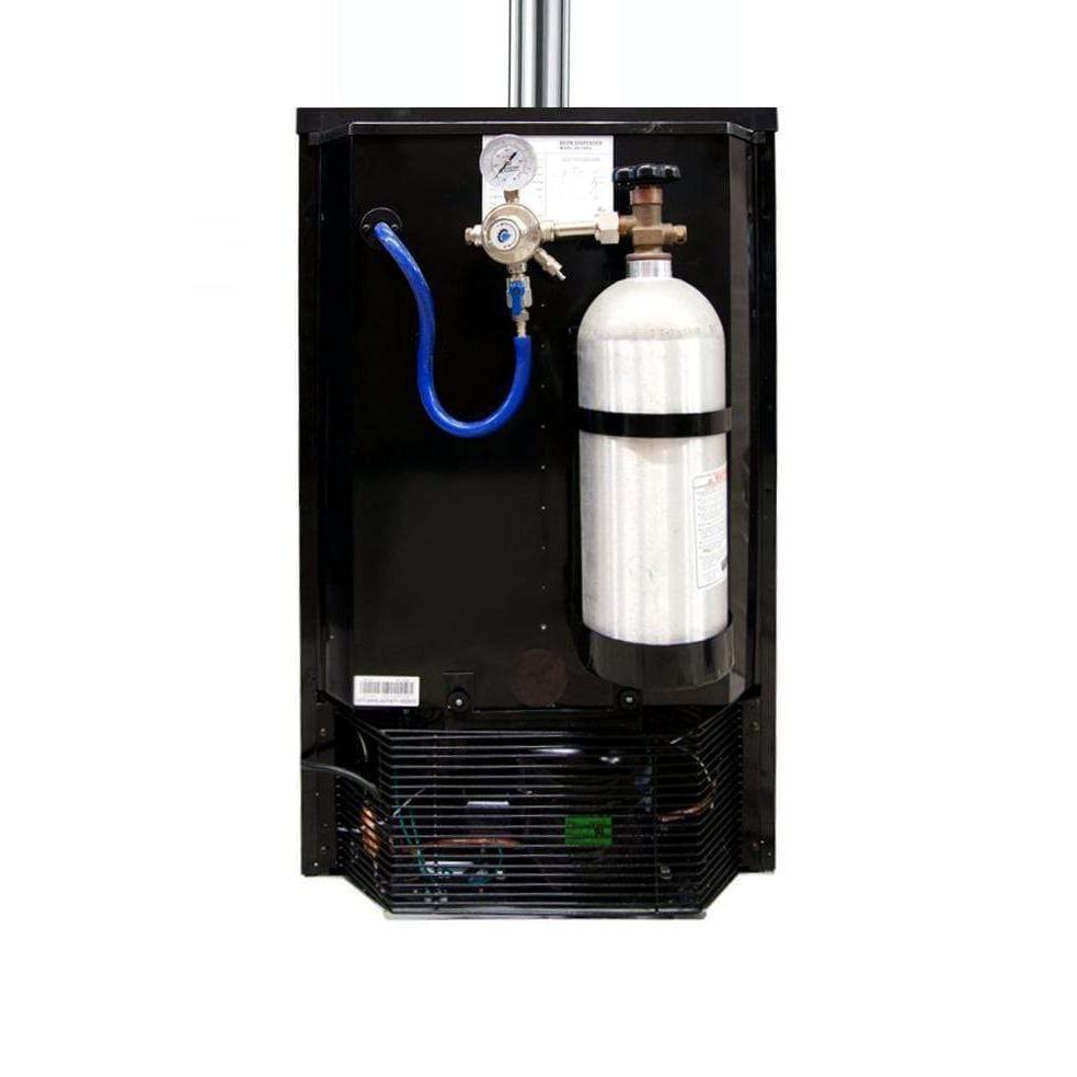 Kegco 20" Wide Kombucha Dual Tap Black Kegerator KOM19B-2 Kegerators KOM19B-2 Wine Coolers Empire
