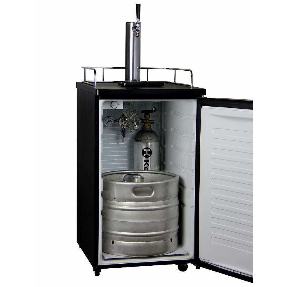 Kegco 20" Wide Single Tap Black Kegerator K199B-1 Kegerators K199B-1NK Wine Coolers Empire
