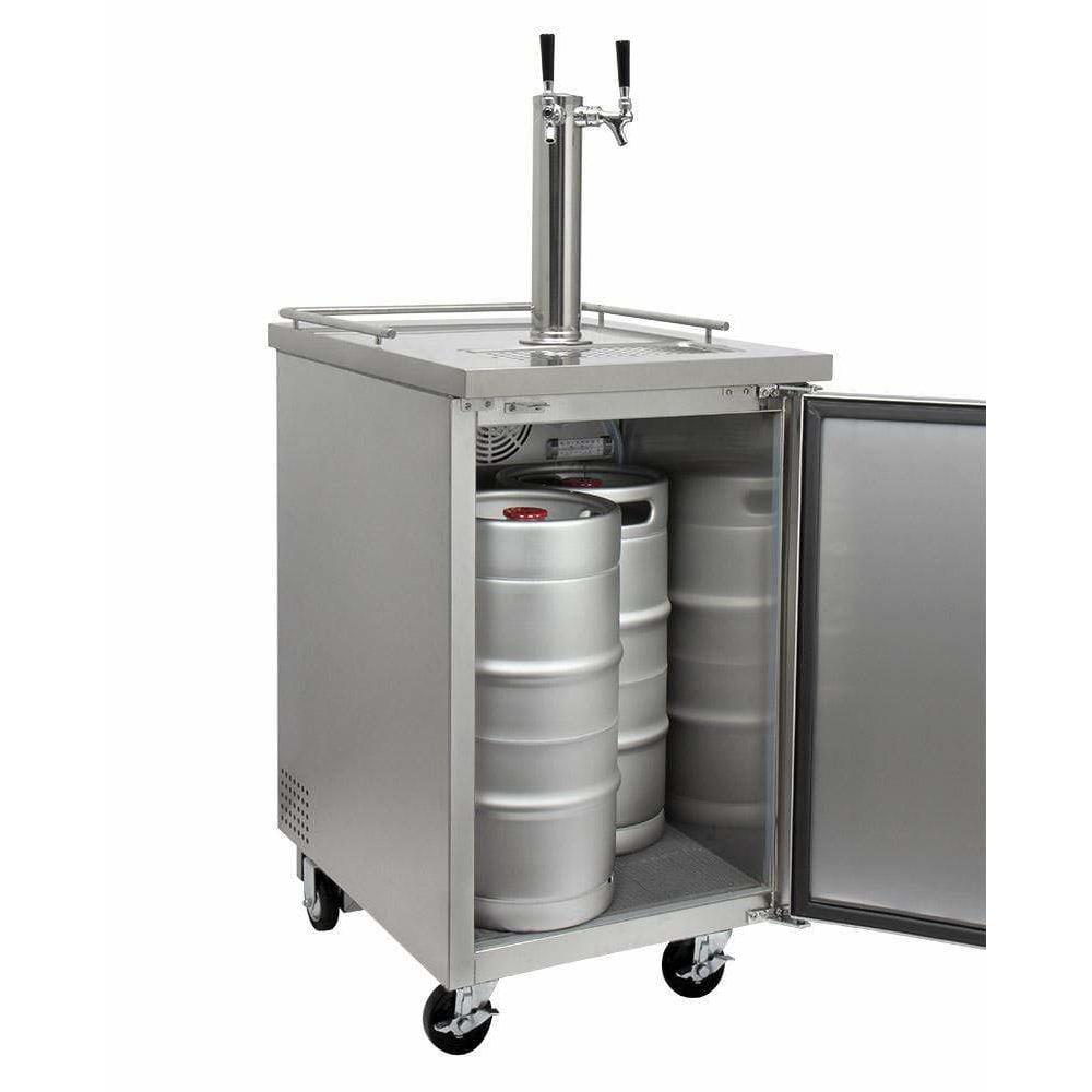 Kegco 24" Wide Dual Tap All Stainless Steel Kegerator XCK-1S-2 Kegerators XCK-1S-2 Wine Coolers Empire