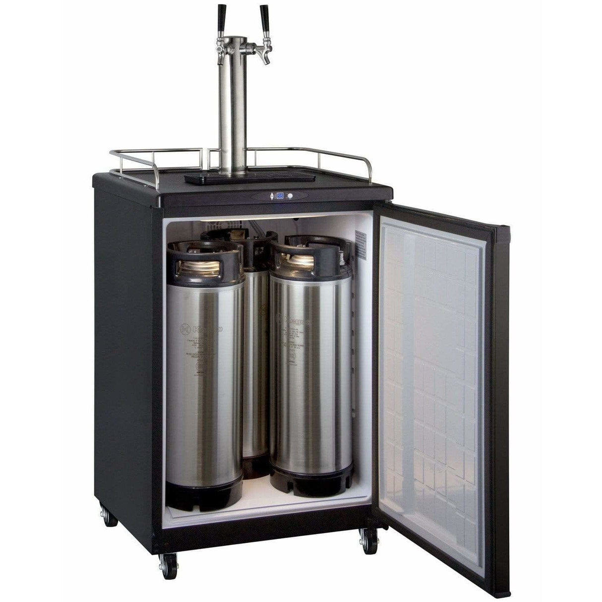 Kegco 24" Wide Dual Tap Home Brew Kegerator HBK163B-2 Kegerators HBK163B-2NK Wine Coolers Empire