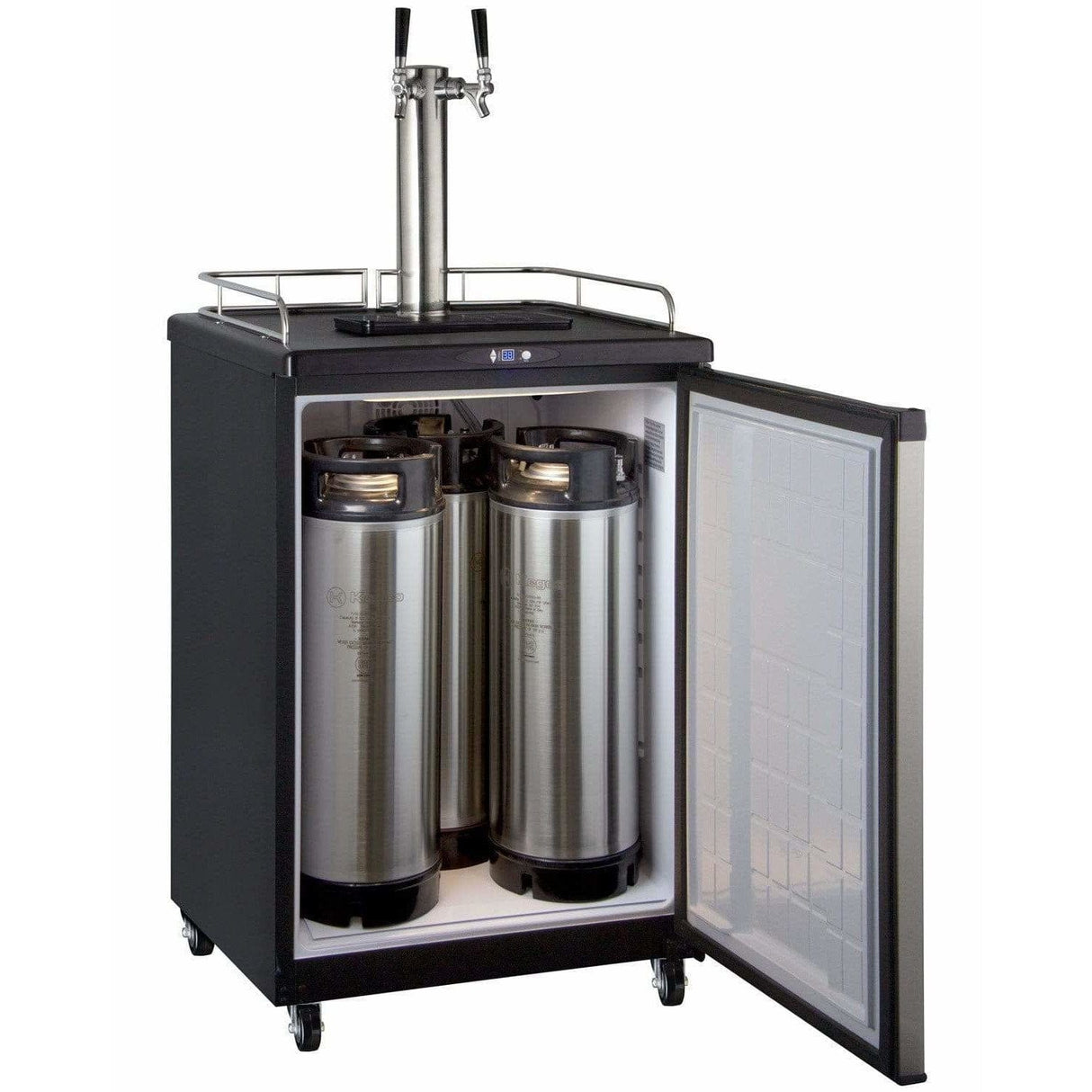 Kegco 24" Wide  Dual Tap Stainless Steel Home Brew Kegerator HBK163S-2 Kegerators HBK163S-2NK Wine Coolers Empire