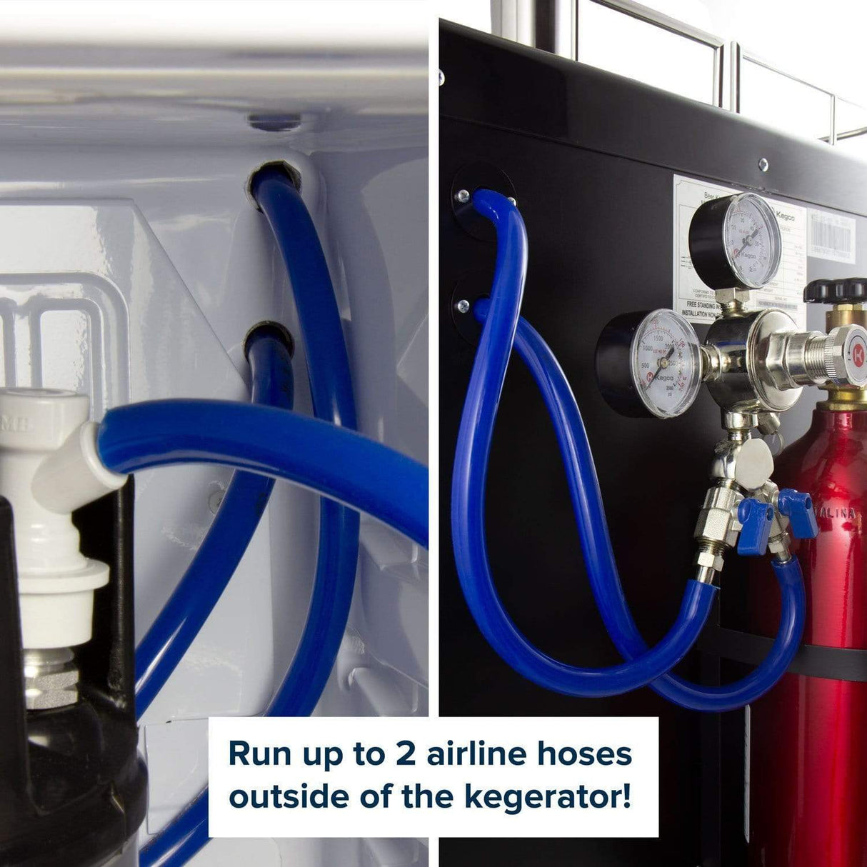 Kegco 24" Wide  Dual Tap Stainless Steel Home Brew Kegerator HBK163S-2 Kegerators HBK163S-2NK Wine Coolers Empire