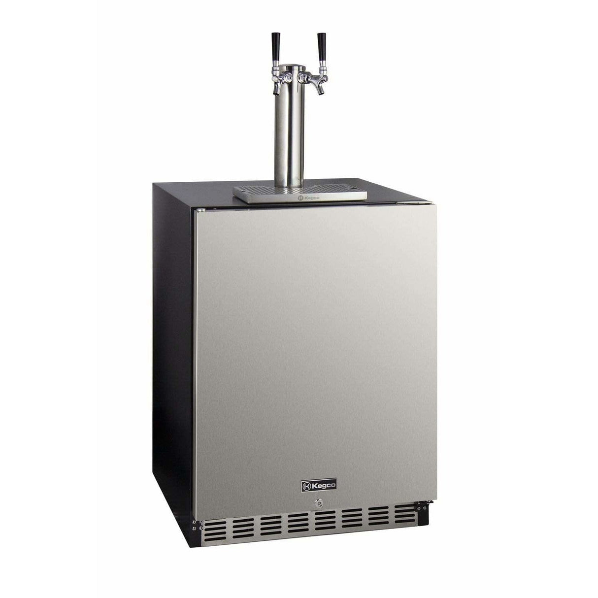 Kegco 24" Wide Dual Tap Stainless Steel Right Hinge Built-in ADA with Kit Kegerator HK48BSA-2 Kegerators HK48BSA-2 Wine Coolers Empire