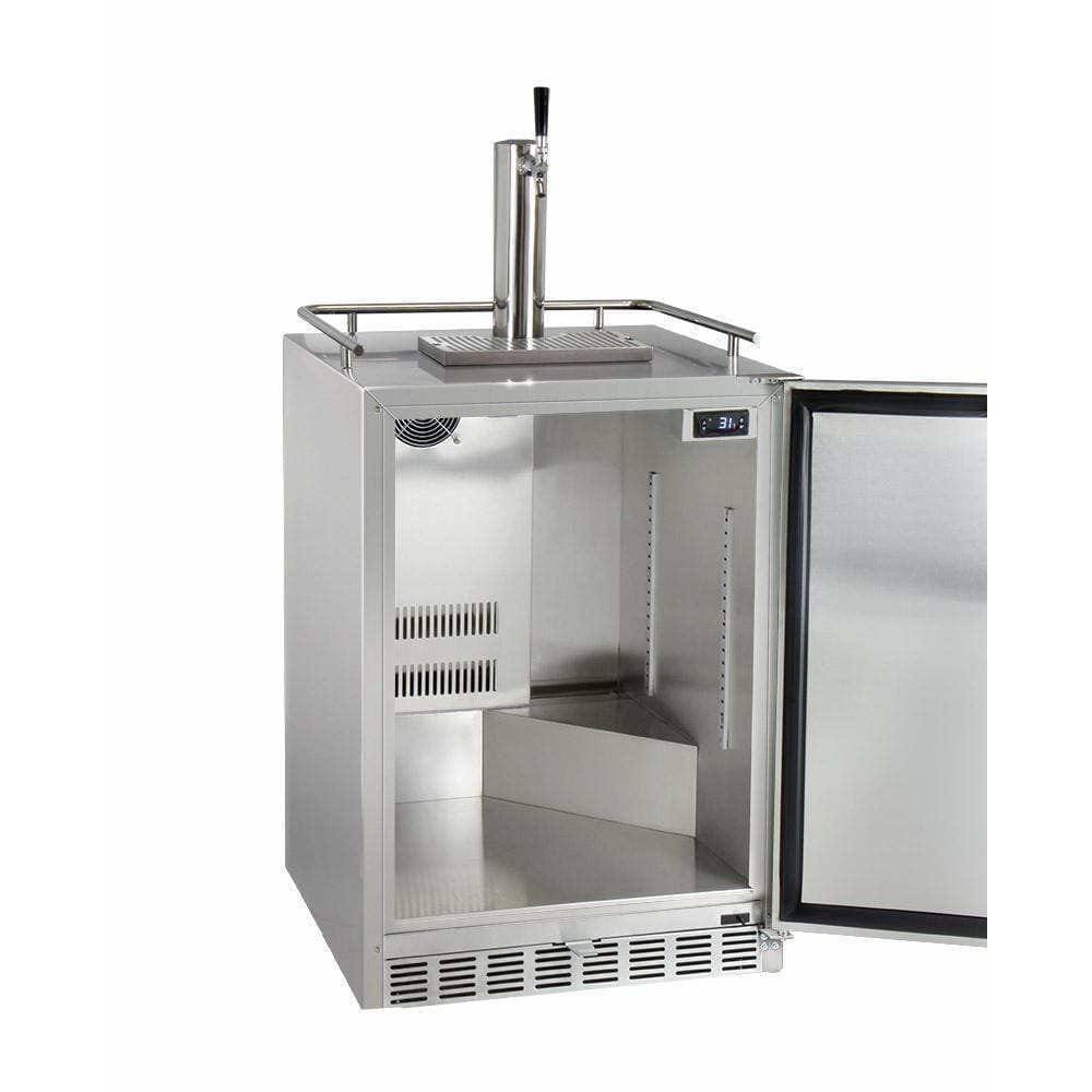 Kegco 24" Wide Single All Stainless Steel Outdoor Built-In Left Hinge with Kit Kegerator HK38SSU-L-1 Kegerators HK38SSU-L-1 Wine Coolers Empire
