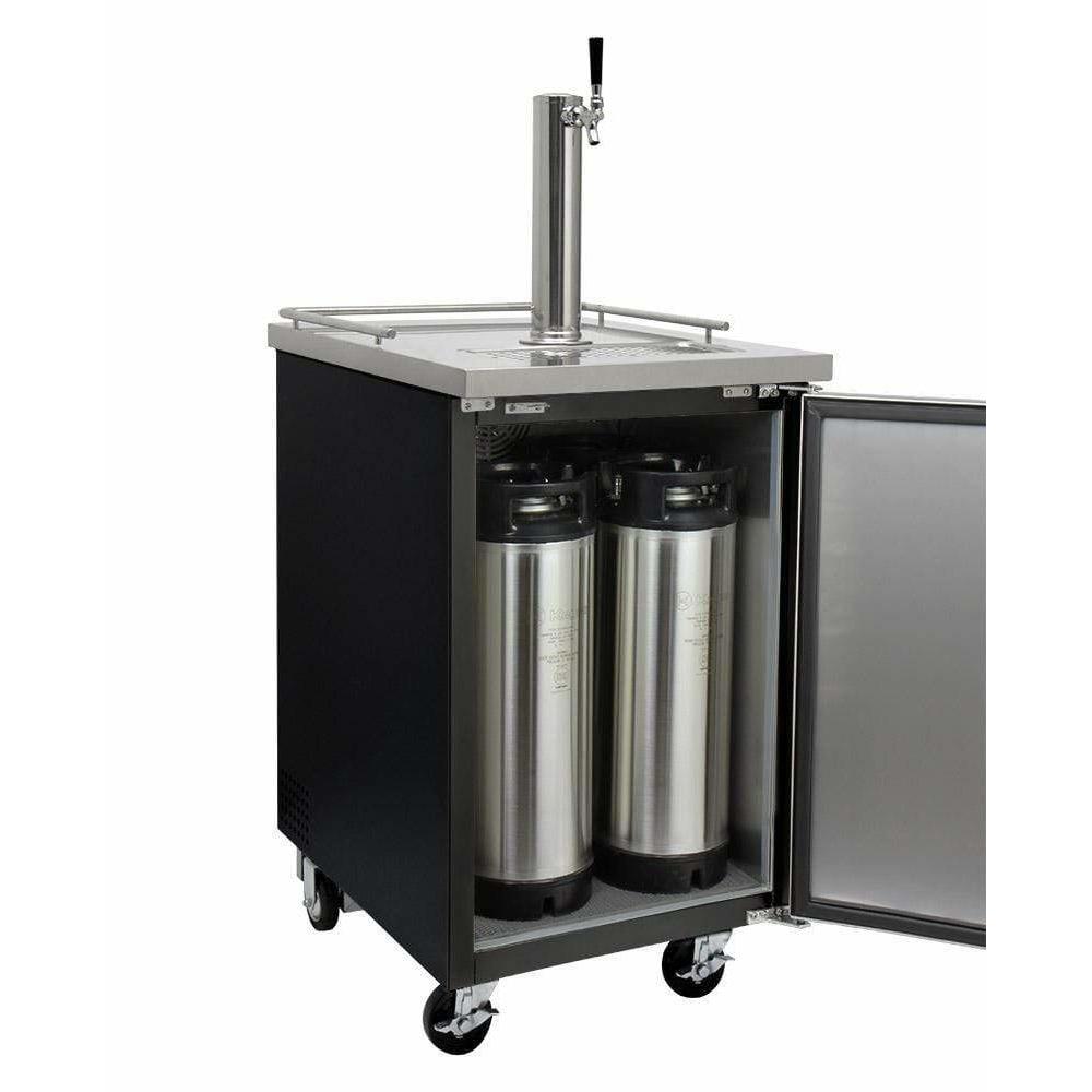 Kegco 24" Wide Single Tap Black Home Brew Kegerator HBK1XB-1 Kegerators HBK1XB-1 Wine Coolers Empire