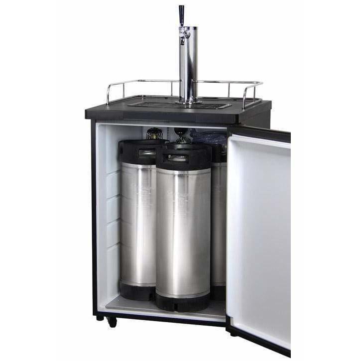 Kegco 24" Wide Single Tap Black Home Brew Kegerator HBK209B-1 Kegerators HBK209B-1NK Wine Coolers Empire