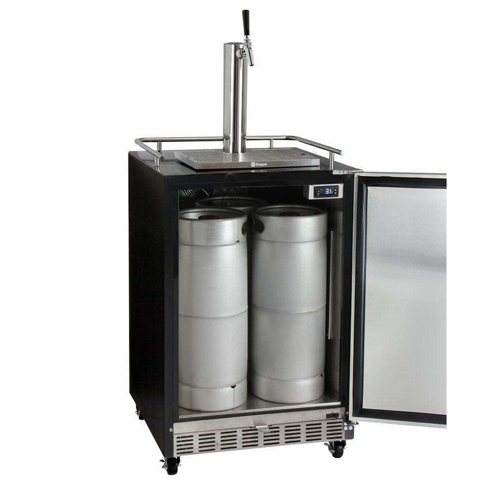 Kegco 24" Wide Single Tap Stainless Steel Built-In Left Hinge with Kit Kegerator HK38BSC-L-1 Kegerators HK38BSC-L-1 Wine Coolers Empire