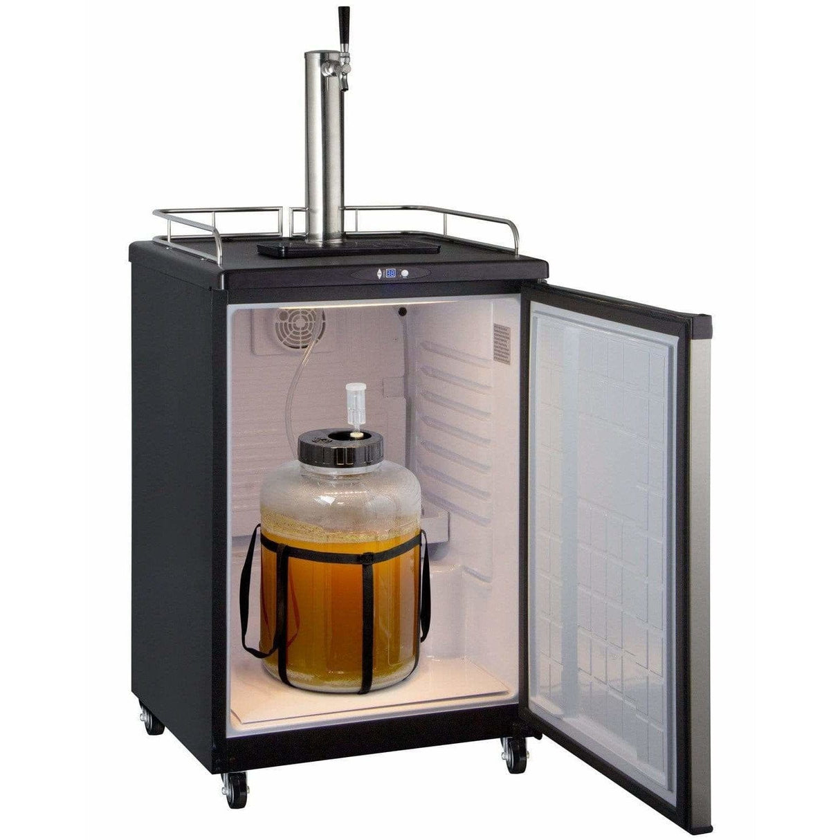 Kegco 24" Wide Single Tap Stainless Steel Home Brew Kegerator HBK163S-1 Kegerators HBK163S-1NK Wine Coolers Empire