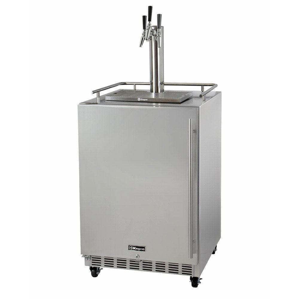 Kegco 24" Wide Triple Tap All Stainless Steel Outdoor Left Hinge with Kit Kegerator HK38SSC-L-3 Kegerators HK38SSC-L-3 Wine Coolers Empire