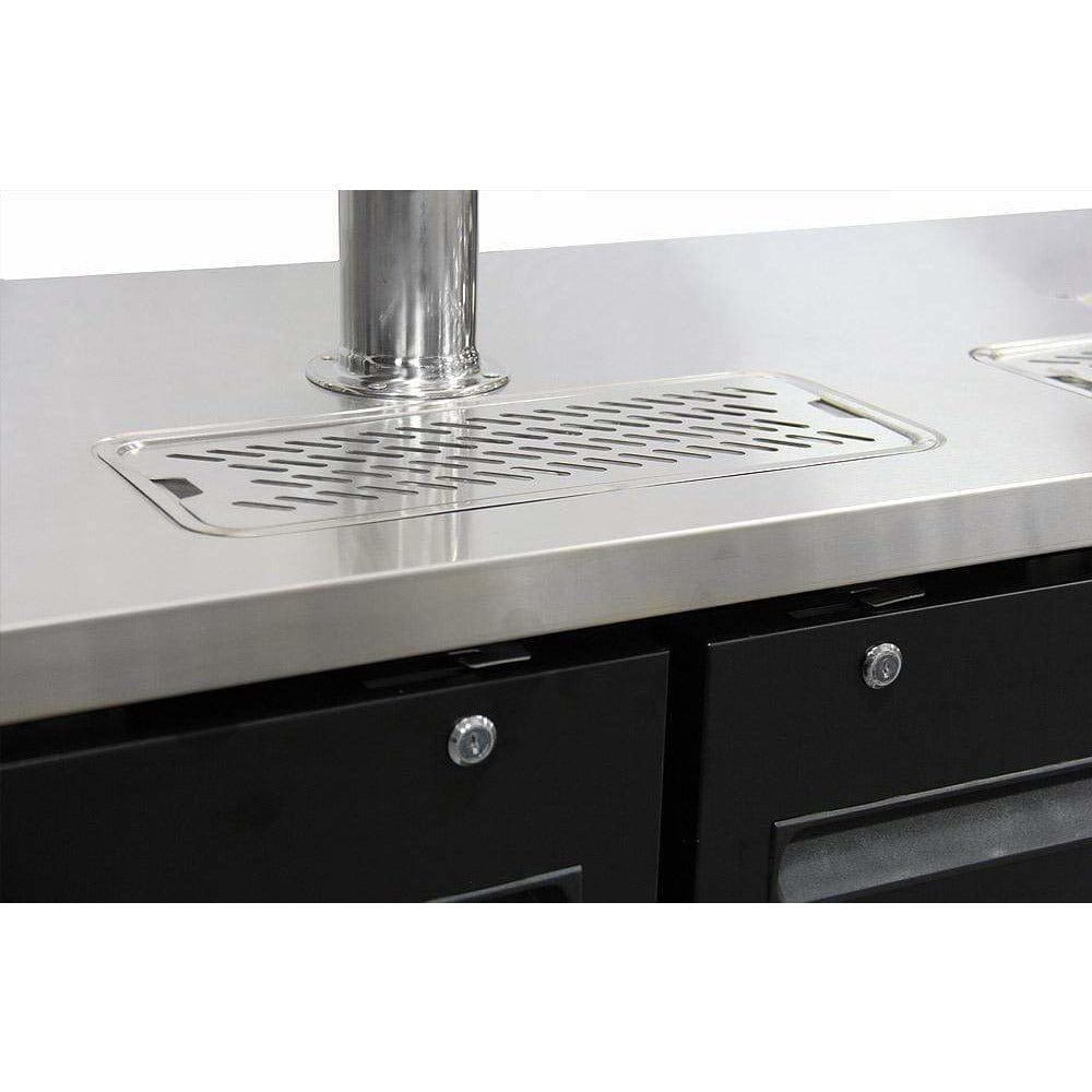 Kegco 72" Wide Triple Tap Black Kegerator XCK-2472B Kegerators XCK-2472B Wine Coolers Empire