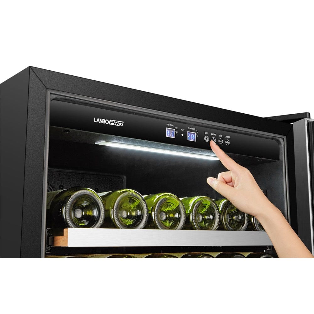 Lanbo 169 Bottles Single Zone Stainless Steel Wine Coolers LP168S Wine Coolers LP168S Wine Coolers Empire