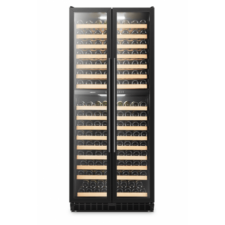 Lanbo 287 Bottles Dual Black French Door Wine Coolers LP328D Wine Coolers LP328D Wine Coolers Empire