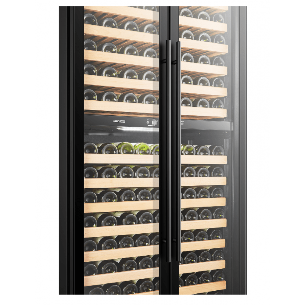 Lanbo 287 Bottles Dual Black French Door Wine Coolers LP328D Wine Coolers LP328D Wine Coolers Empire