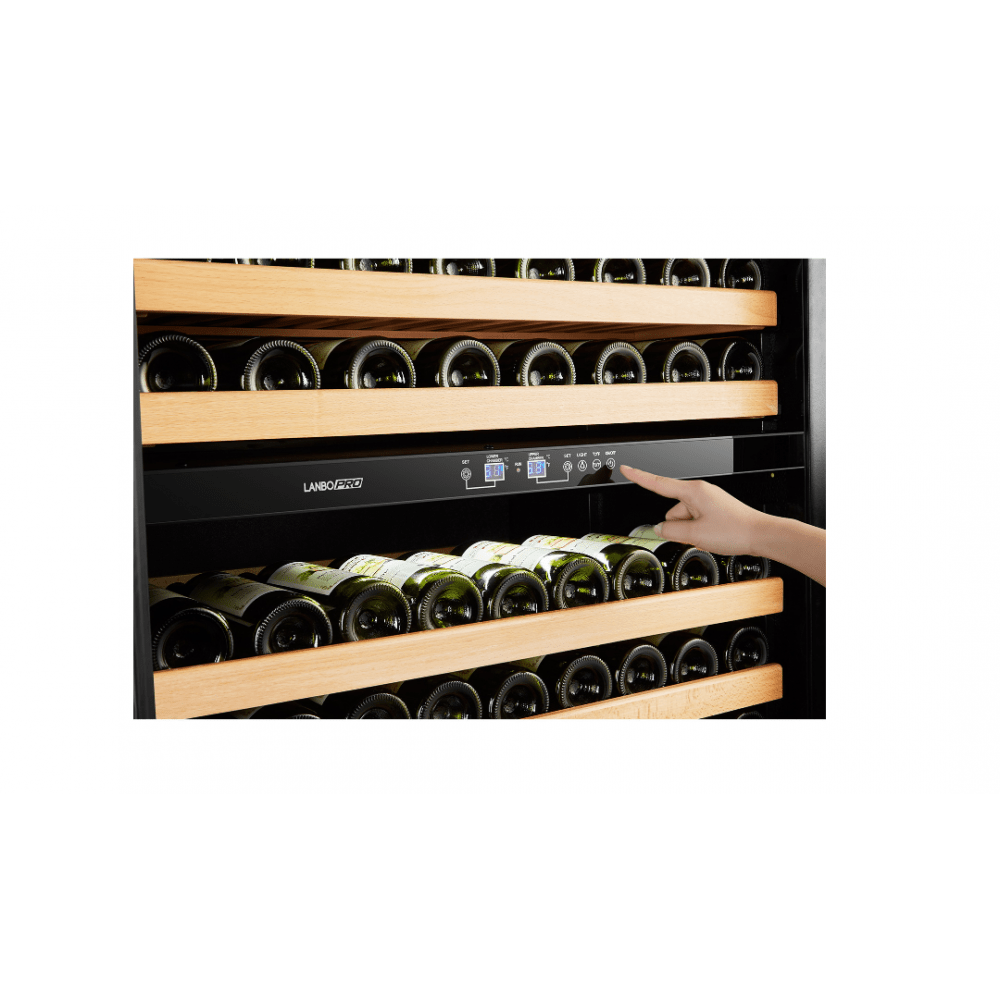 Lanbo 287 Bottles Dual Black French Door Wine Coolers LP328D Wine Coolers LP328D Wine Coolers Empire