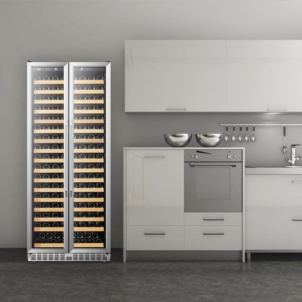 Lanbo Luxury 289 Bottles Dual Door Stainless Steel Wine Coolers LW328SD Wine Coolers LW328SD Wine Coolers Empire