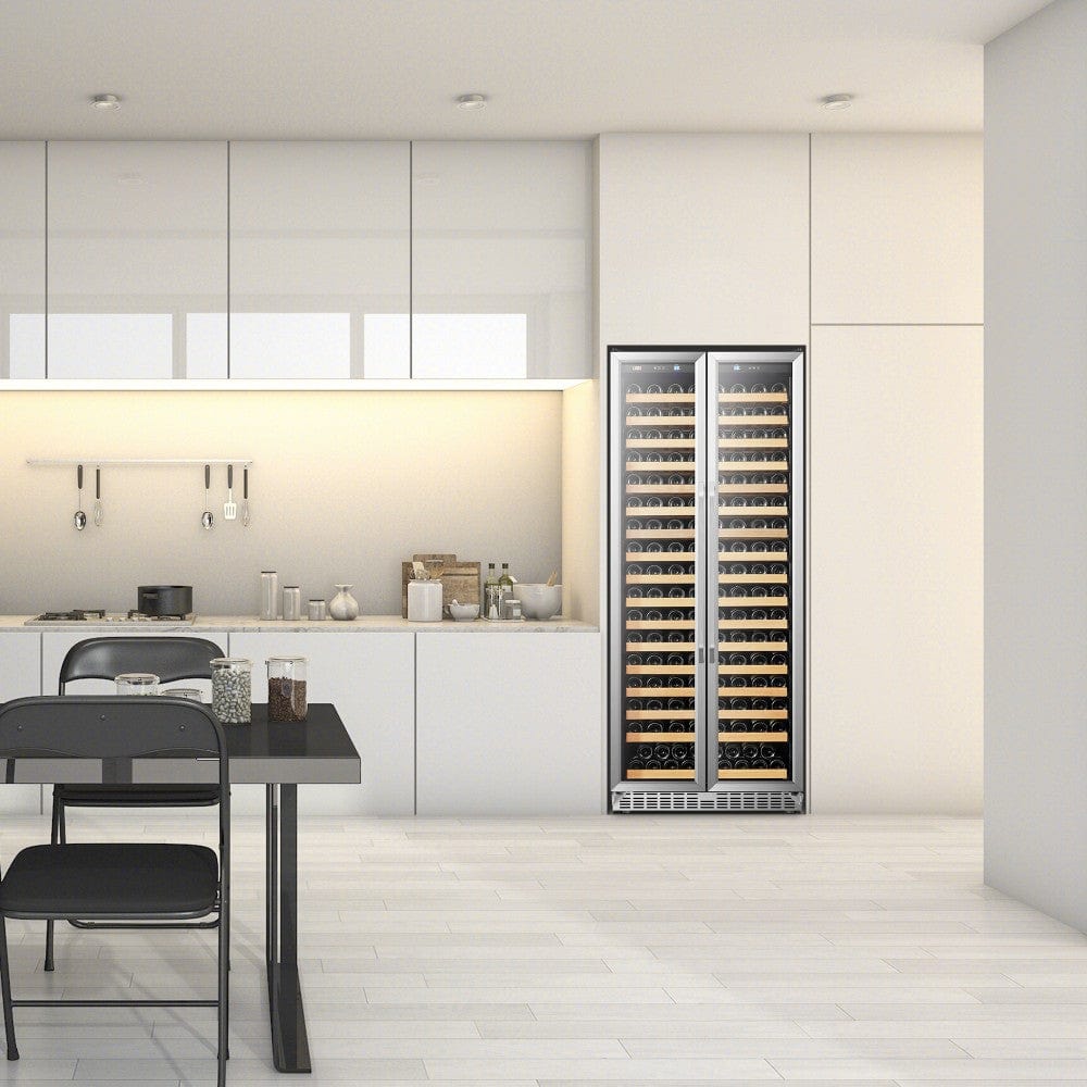 Lanbo Luxury 289 Bottles Dual Door Stainless Steel Wine Coolers LW328SD Wine Coolers LW328SD Wine Coolers Empire