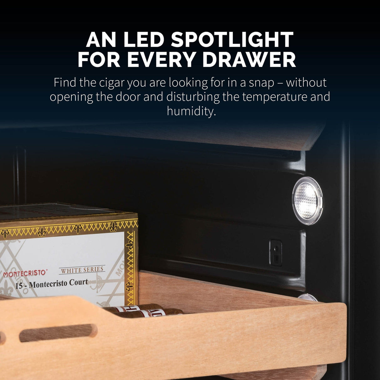 NewAir 1,500-Count Electric Cigar Humidor NCH1K5BK00 Cigar Humidors NCH1K5BK00 Wine Coolers Empire