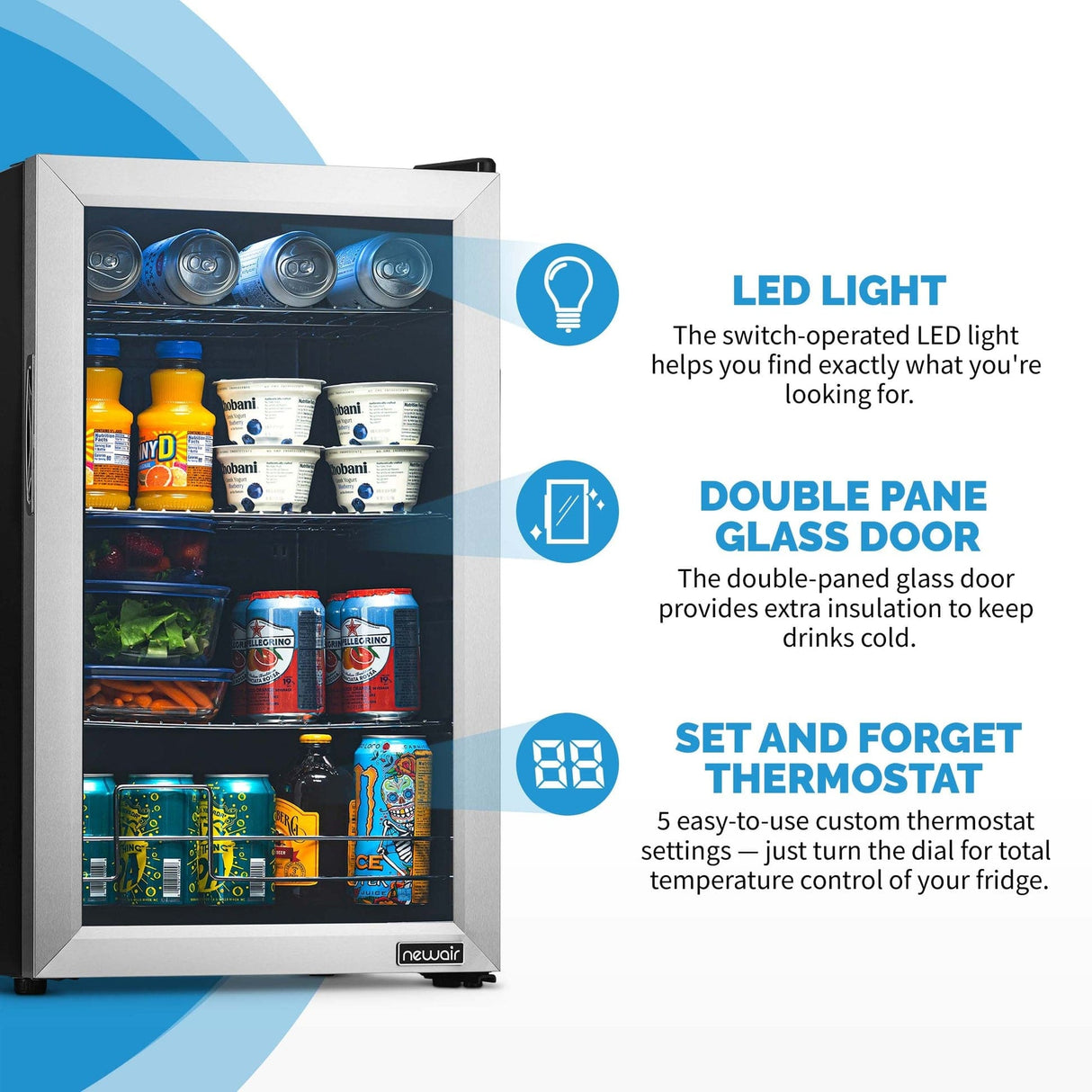 Newair 100-Can Freestanding Beverage Cooler AB-1000 Beverage Centers AB-1000 Wine Coolers Empire