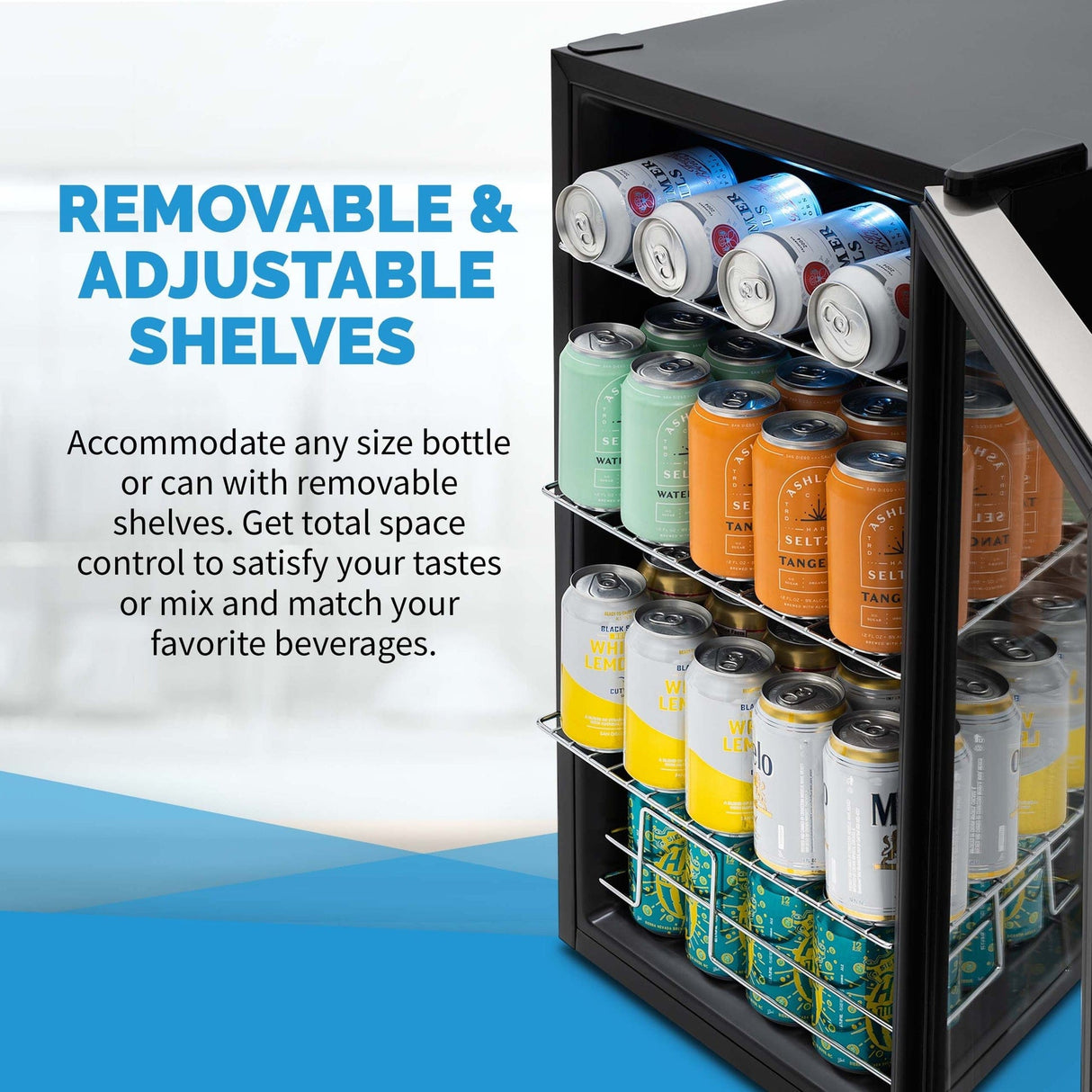 Newair 100-Can Freestanding Beverage Cooler AB-1000 Beverage Centers AB-1000 Wine Coolers Empire