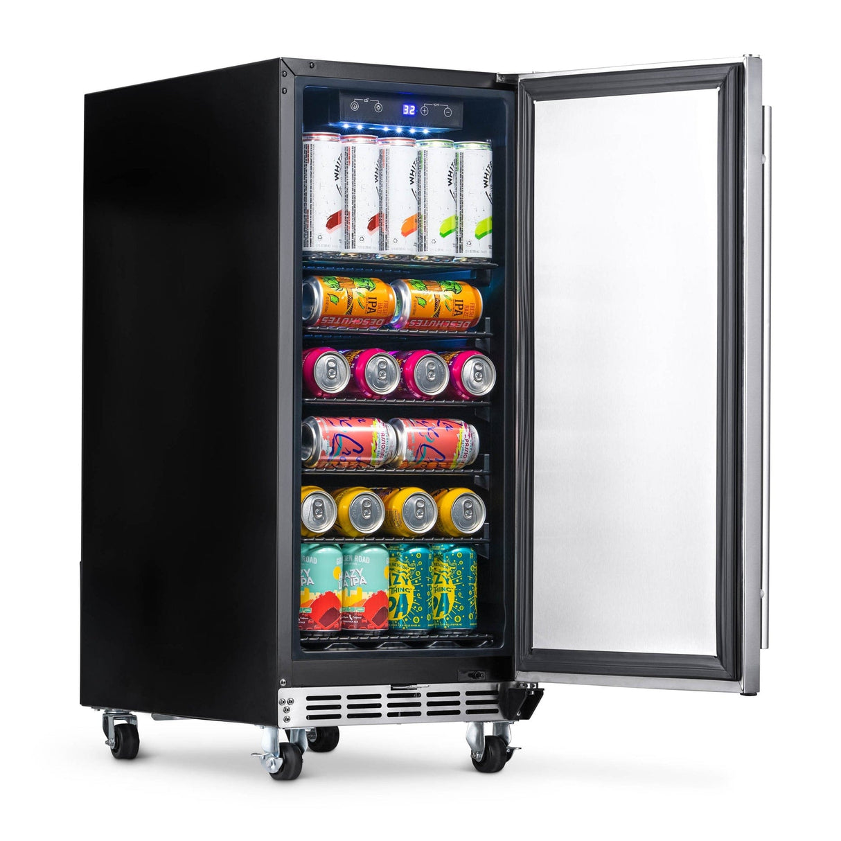 NewAir 15” Built-In 90-Can Outdoor Beverage Fridge NOF090SS00 Beverage Centers NOF090SS00 Wine Coolers Empire