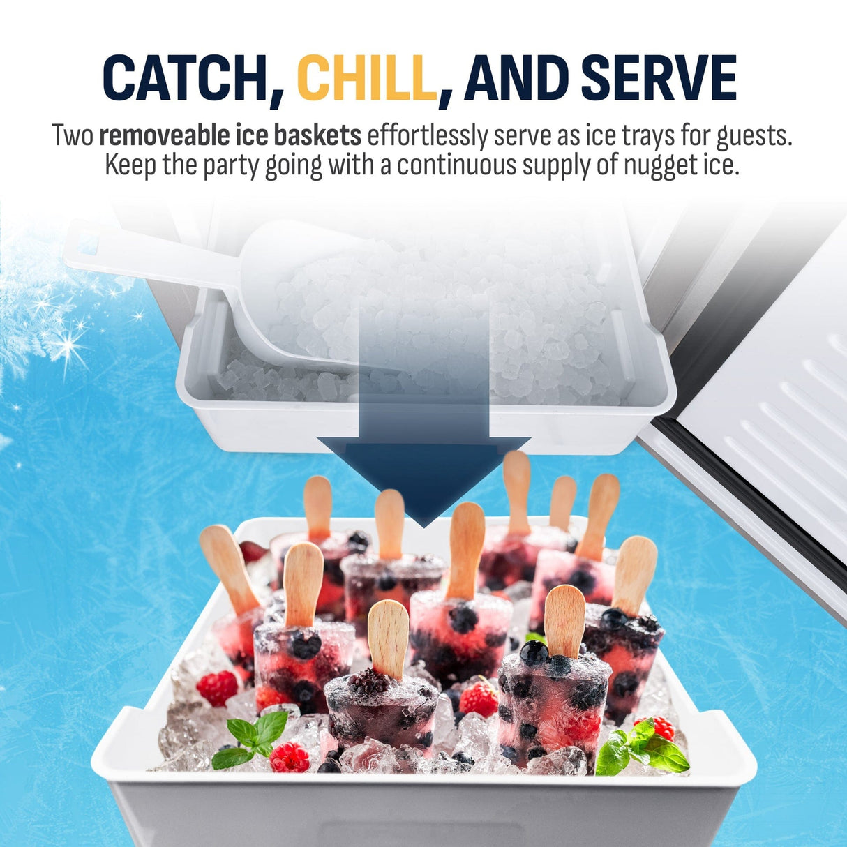 NewAir 15" Undercounter Nugget Ice Maker NCI066SSN0 Ice Makers NCI066SSN0 Wine Coolers Empire