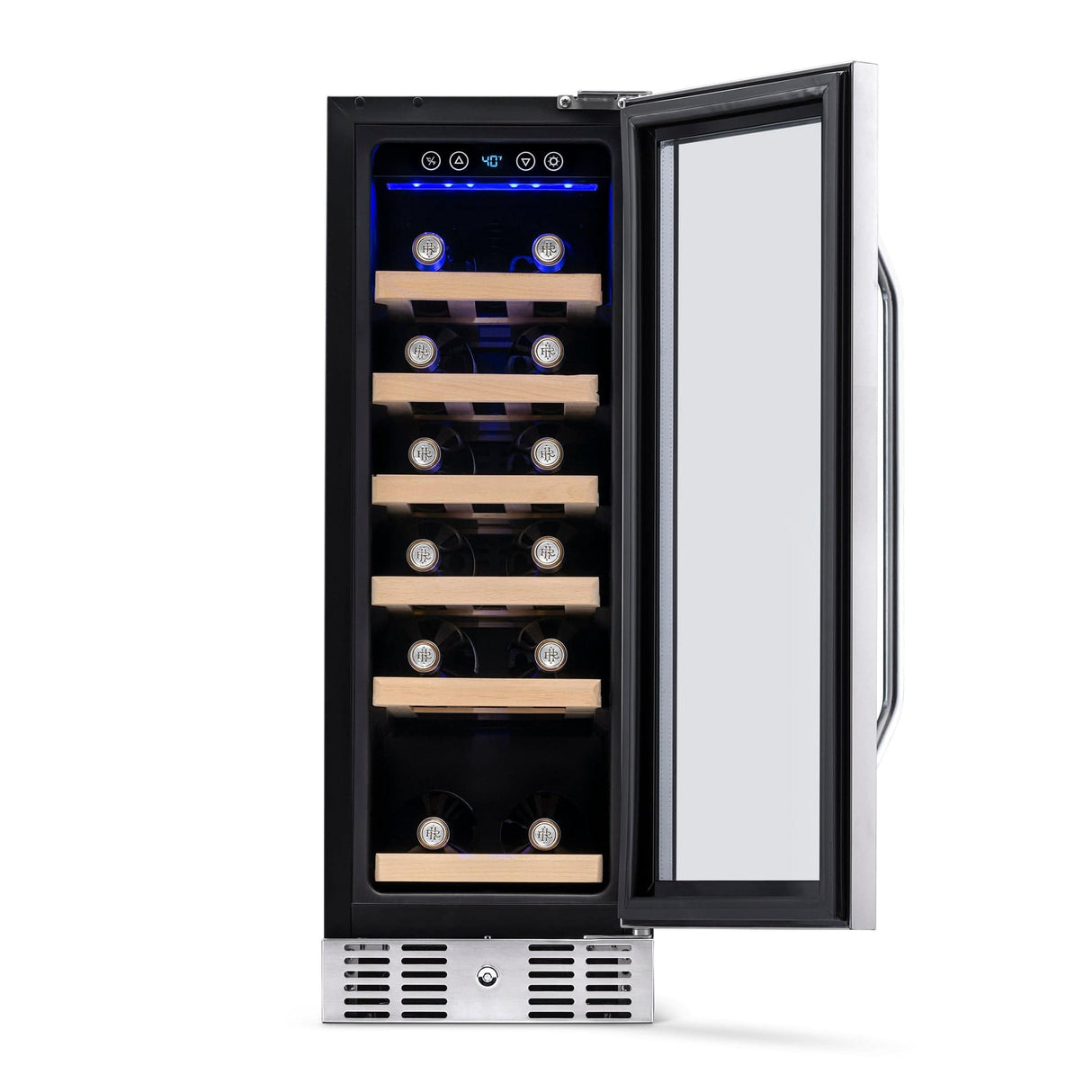 NewAir 19-Bottle Built-In Stainless Steel Wine Refrigerator Wine Coolers AWR-190SB Wine Coolers Empire