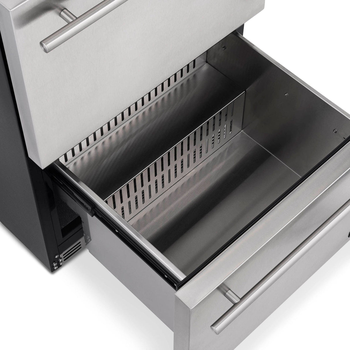 NewAir 24” Built-In 80-Can Dual-Drawer Beverage Fridge Beverage Centers NOF100SS00 Wine Coolers Empire