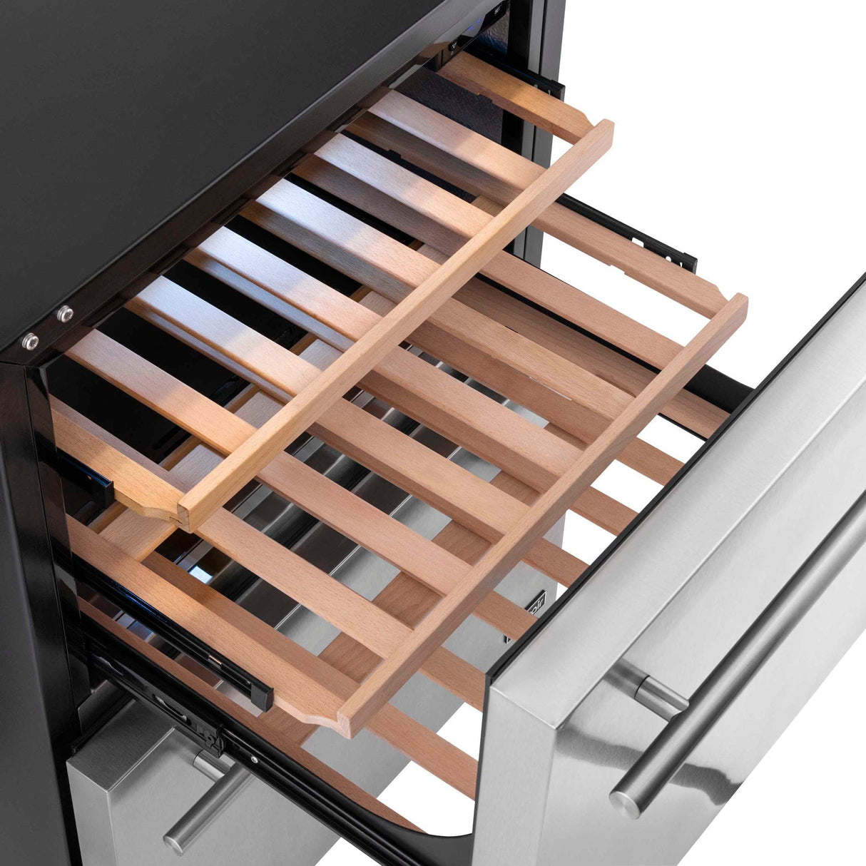 NewAir 24” Built-In 80-Can Dual-Drawer Beverage Fridge Beverage Centers NOF100SS00 Wine Coolers Empire