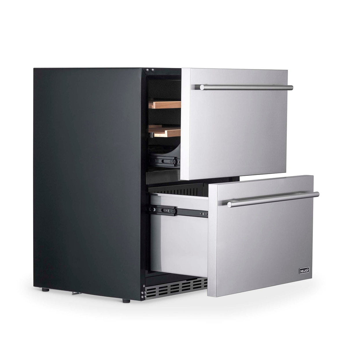 NewAir 24” Built-In 80-Can Dual-Drawer Beverage Fridge Beverage Centers NOF100SS00 Wine Coolers Empire